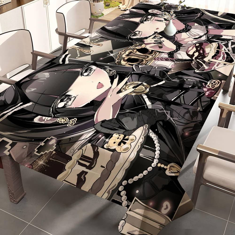 Home Textiles News - ジライケイ ファッション 美少女テーブルクロス 防水 防汚 パーティーデコレーション