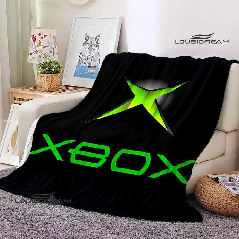 Home Textiles Logo - Xbox ロゴ フリースブランケット ソフトゲーミングデザイン スローカバー 居心地の良いホームデコレーション