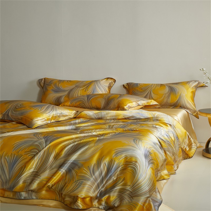 Silk Sheet Set - マルベリーシルクベッドリネンセット,快適な掛け布団カバー100%,ベッドシーツ,枕カバー2枚,25mm,羽毛布団カバー1枚