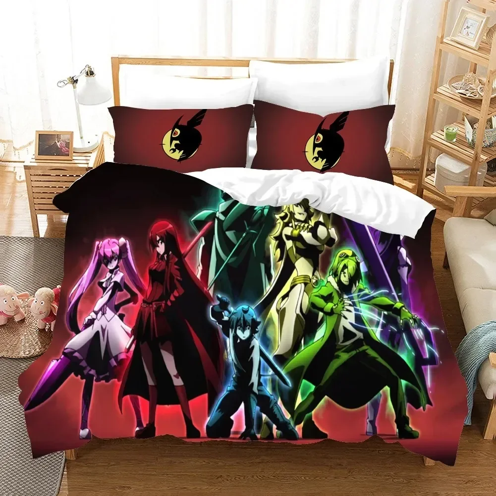 Home Textiles Bedding - アニメアカメが斬る寝具セットプリント布団カバー枕カバーシングルダブルクイーンスーパーキングサイズセットホームテキスタイル