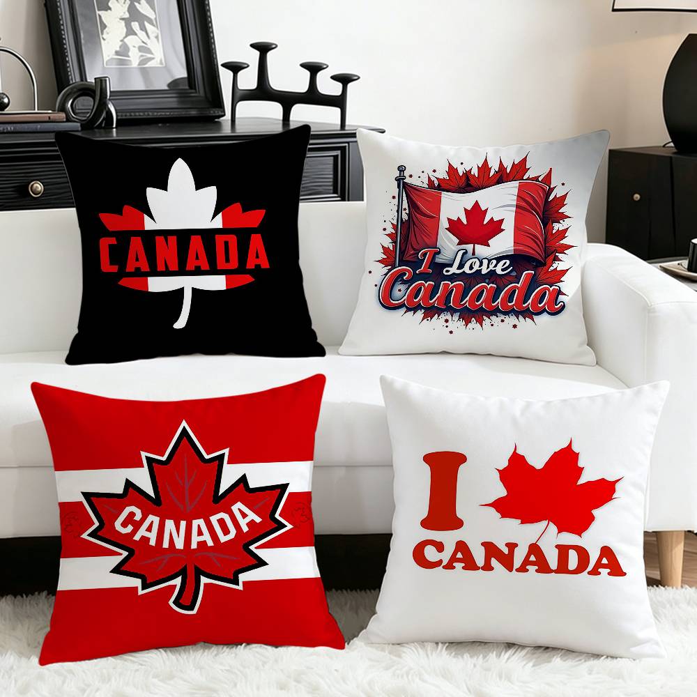 Home Textiles Canada - カナダメープルリーフ代表チームのさまざまなサイズの正方形枕カバー、車、自宅、寝室の装飾用