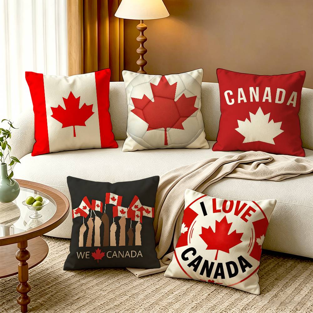Home Textiles Canada - C-カナダ国旗コットンリネン正方形枕カバー家の装飾ギフト