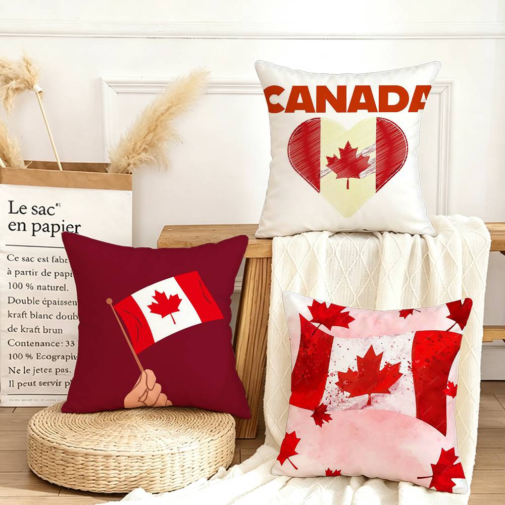 Home Textiles Canada - カナダメープルリーフ代表チームのさまざまなサイズの正方形枕カバー、車、自宅、寝室の装飾に。
