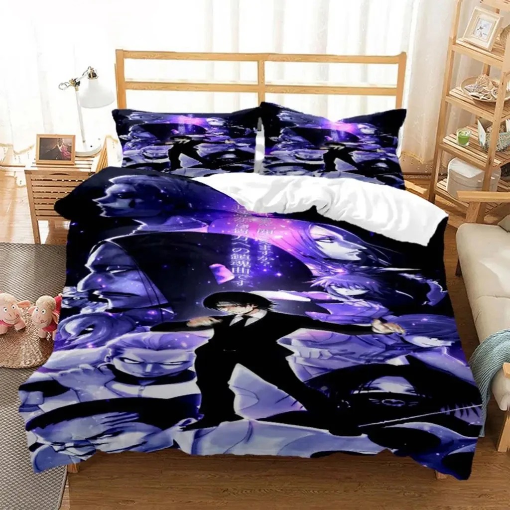 Home Textiles Bedding - 3Dプリントアニメハンターハンター寝具セット男の子女の子ツインクイーンサイズ布団カバー枕カバーベッド子供大人ファッションホームテキスタイル