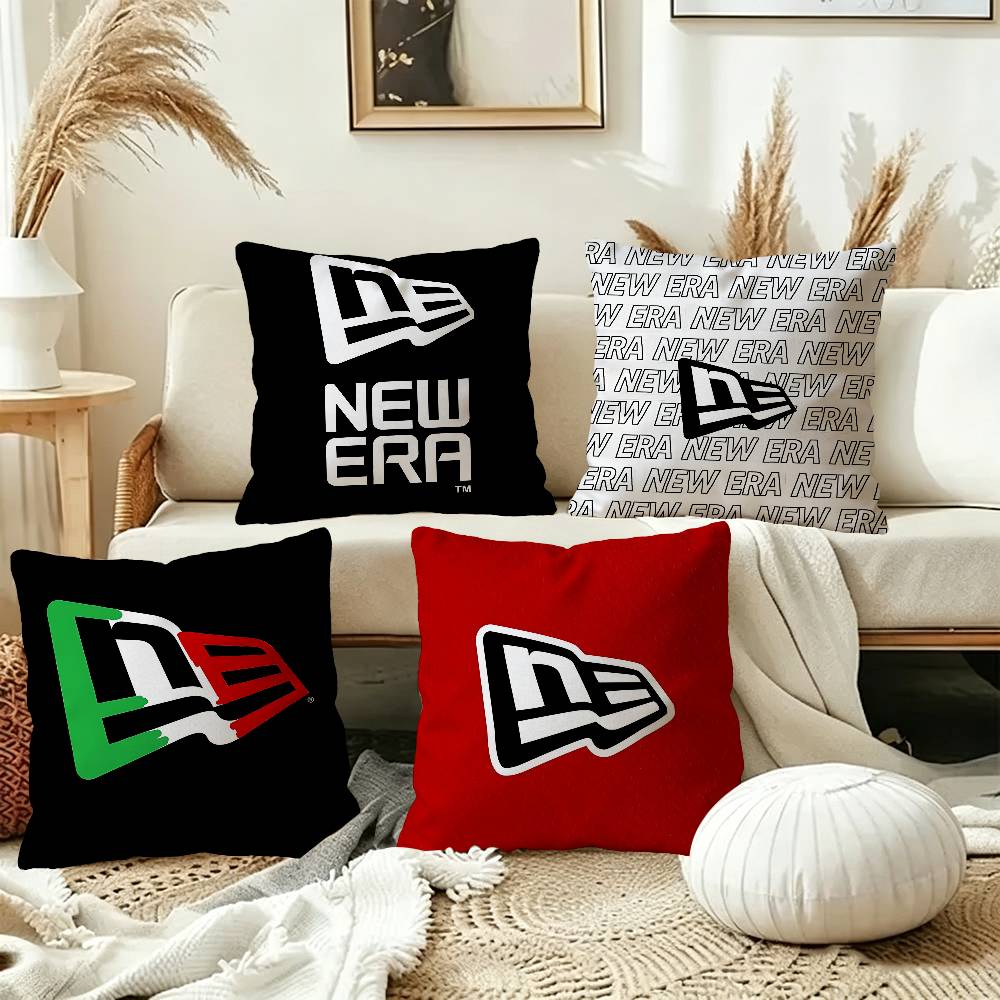 Home Textiles Logo - N-NewS ロゴ E-Era クッションカバー 装飾枕 ソファ