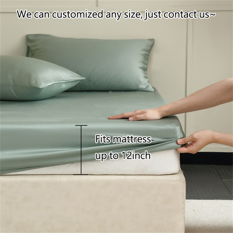 100%桑絹製フィットシーツ、ゴムバンド付き、23匁、滑らか - Silk Sheet Set のレビューと価格