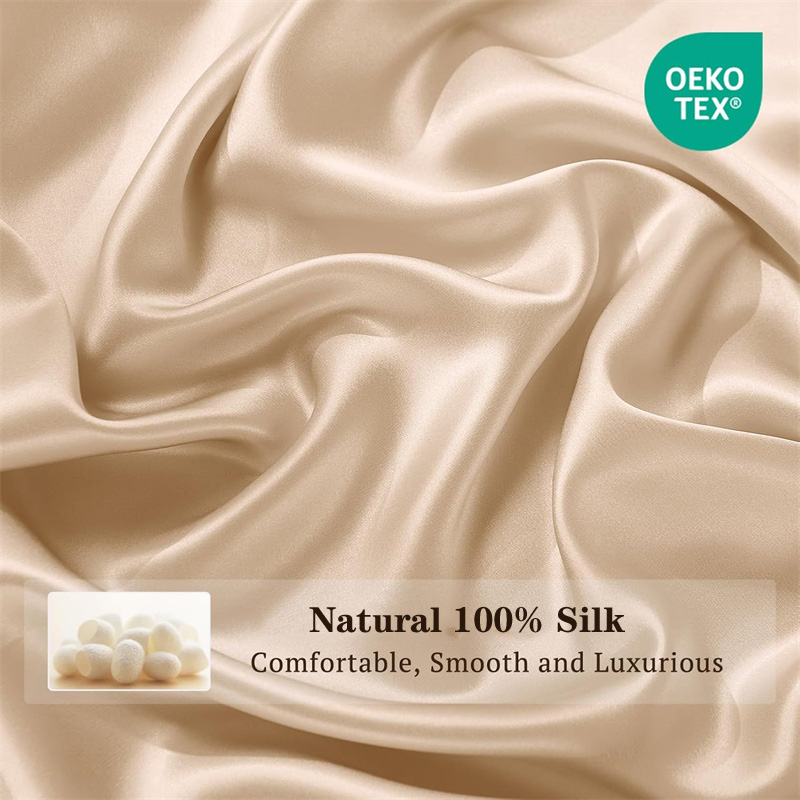 1PC 桑シルクフラットシート高級滑らかなベッドシーツトップ - Silk Sheet Set のレビューと価格