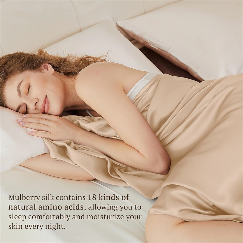1PC 桑シルクフラットシート高級滑らかなベッドシーツトップ - Silk Sheet Set のレビューと価格