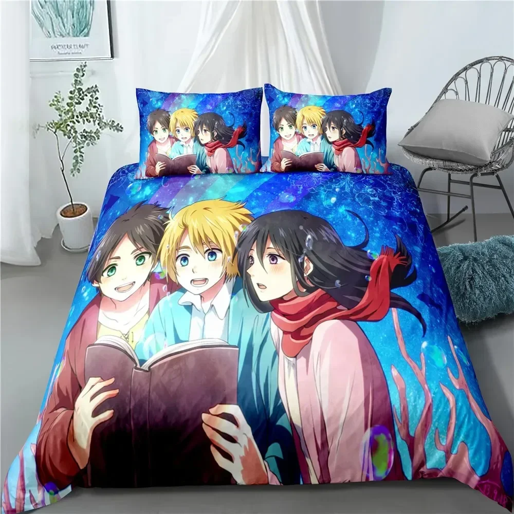 ファッションアニメ進撃の巨人ホームテキスタイル枕カバーベッド - Home Textiles Bedding のレビューと価格