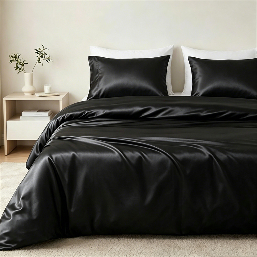 滑らかな100％桑絹寝具セット、羽毛布団カバー、ベッドシーツ - Silk Sheet Set のレビューと価格