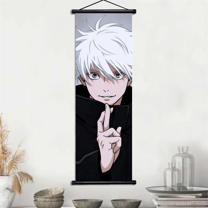 呪術廻戦 五条悟＆護廷祥呉 アニメアート 布製壁掛けスクロー - Textiles For Home のレビューと価格
