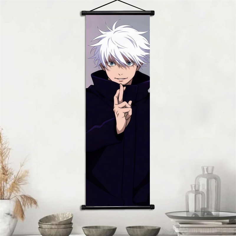 呪術廻戦 五条悟＆護廷祥呉 アニメアート 布製壁掛けスクロー - Textiles For Home のレビューと価格
