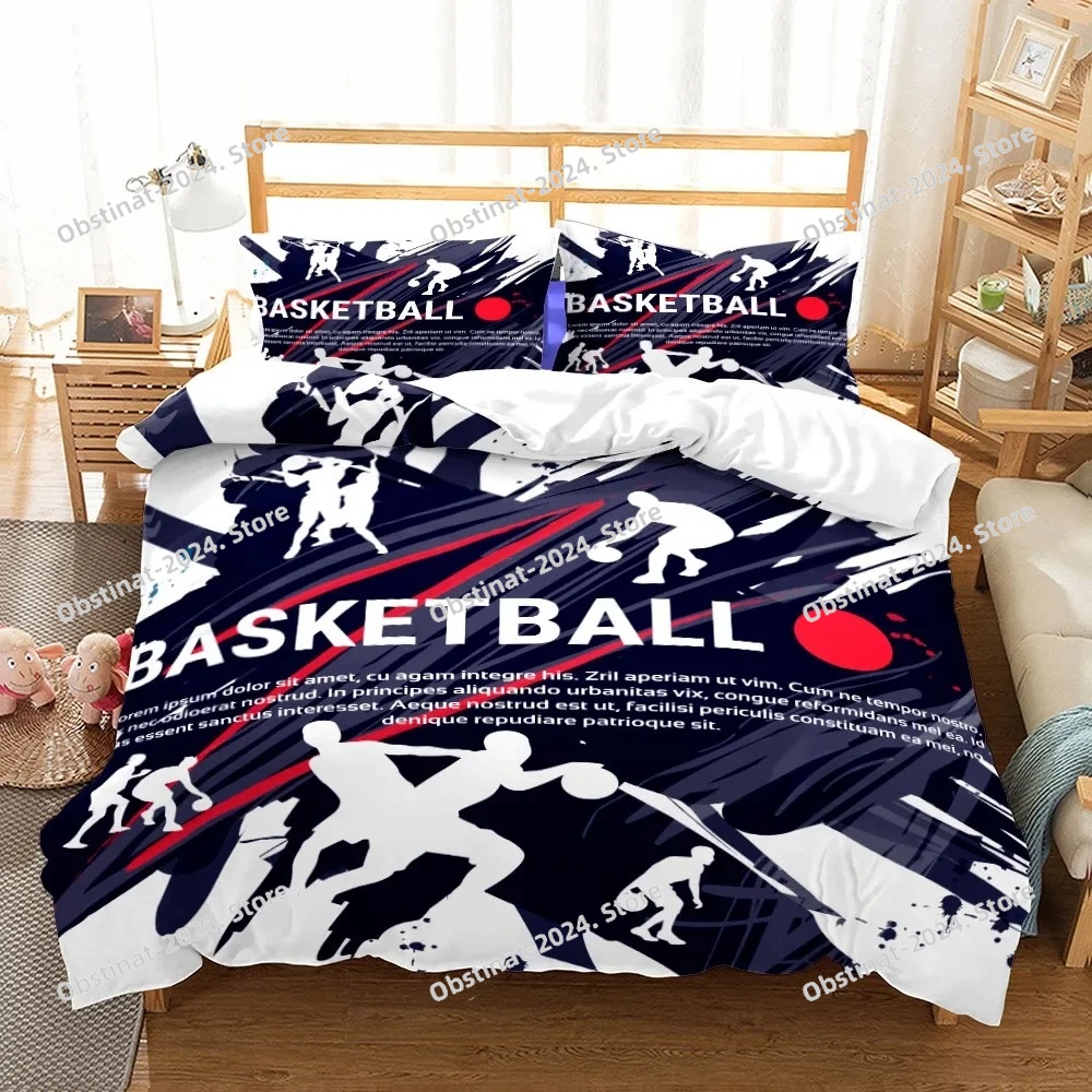素晴らしい3Dプリントバスケットボール柄布団カバーセット イ - Home Textiles Uk のレビューと価格