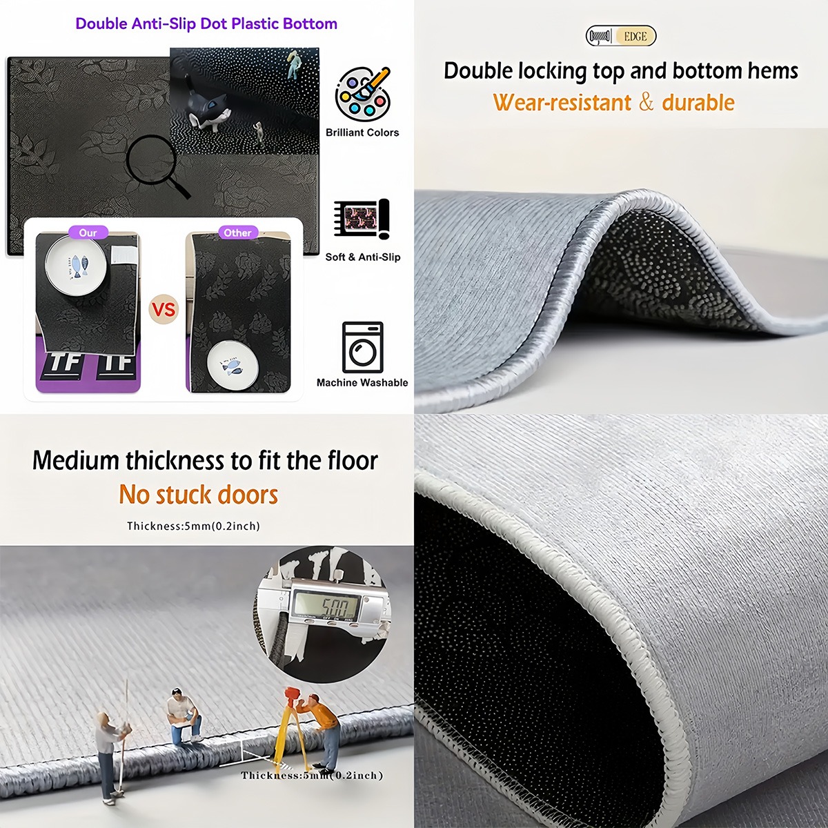 パリ エッフェル塔 ローズピンク クリスタルベルベット ラグ - Home Textiles Paris のレビューと価格