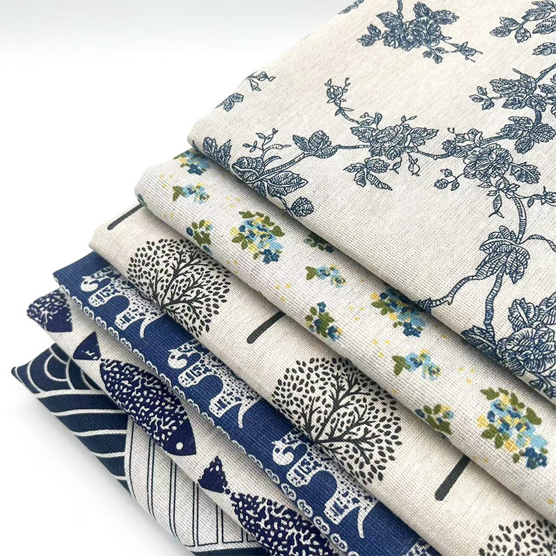 レトロなボヘミアン風花柄コットンリネン混紡生地、テーブルクロ - Textiles For Home のレビューと価格