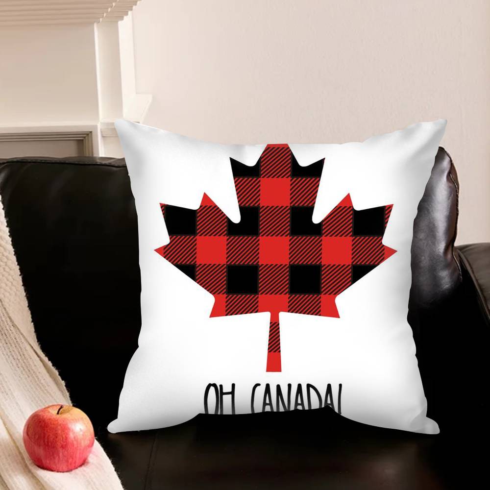 カエデの葉カナダ国旗さまざまなサイズの正方形枕カバー車の家の - Home Textiles Canada のレビューと価格