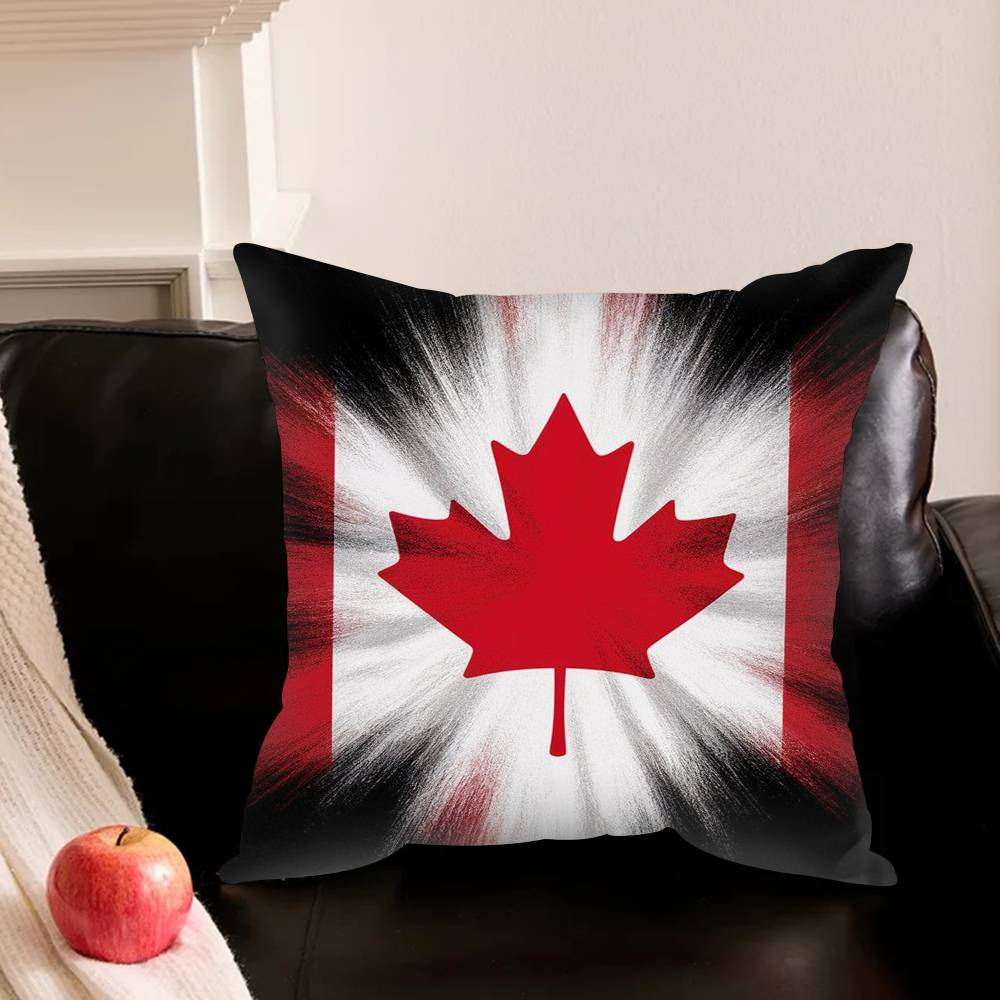 カエデの葉カナダ国旗さまざまなサイズの正方形枕カバー車の家の - Home Textiles Canada のレビューと価格