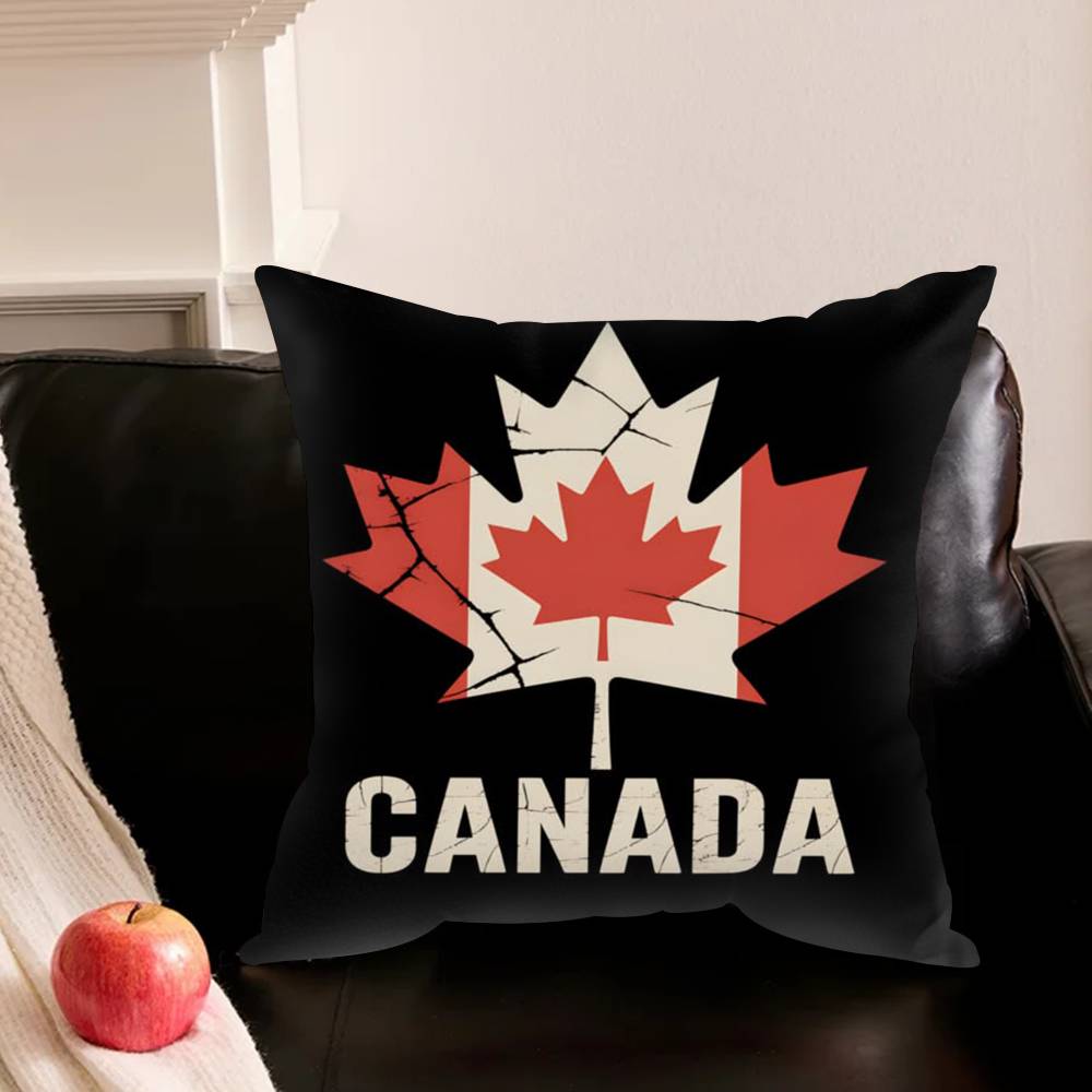 カエデの葉カナダ国旗さまざまなサイズの正方形枕カバー車の家の - Home Textiles Canada のレビューと価格