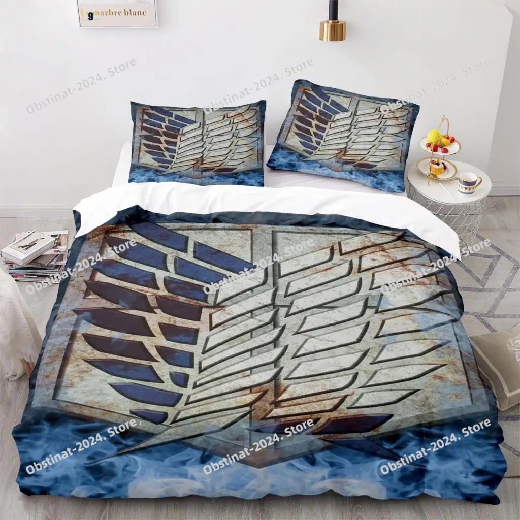 アニメ進撃の巨人寝具セット シングル/ツイン/フル/クイーン - Home Textiles Bedding のレビューと価格