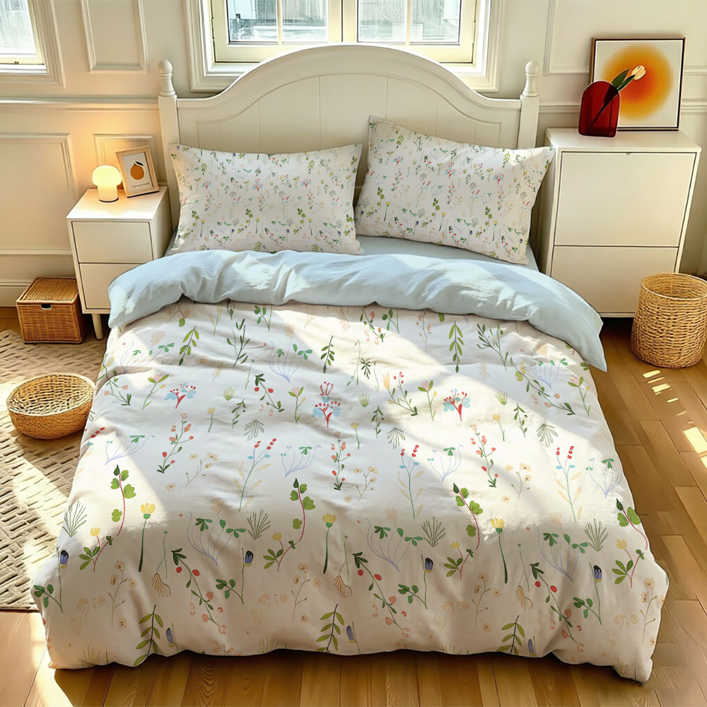 3点セット ミニマリストスタイル、美しい花柄プリントダウン布 - Home Textiles Bedding のレビューと価格