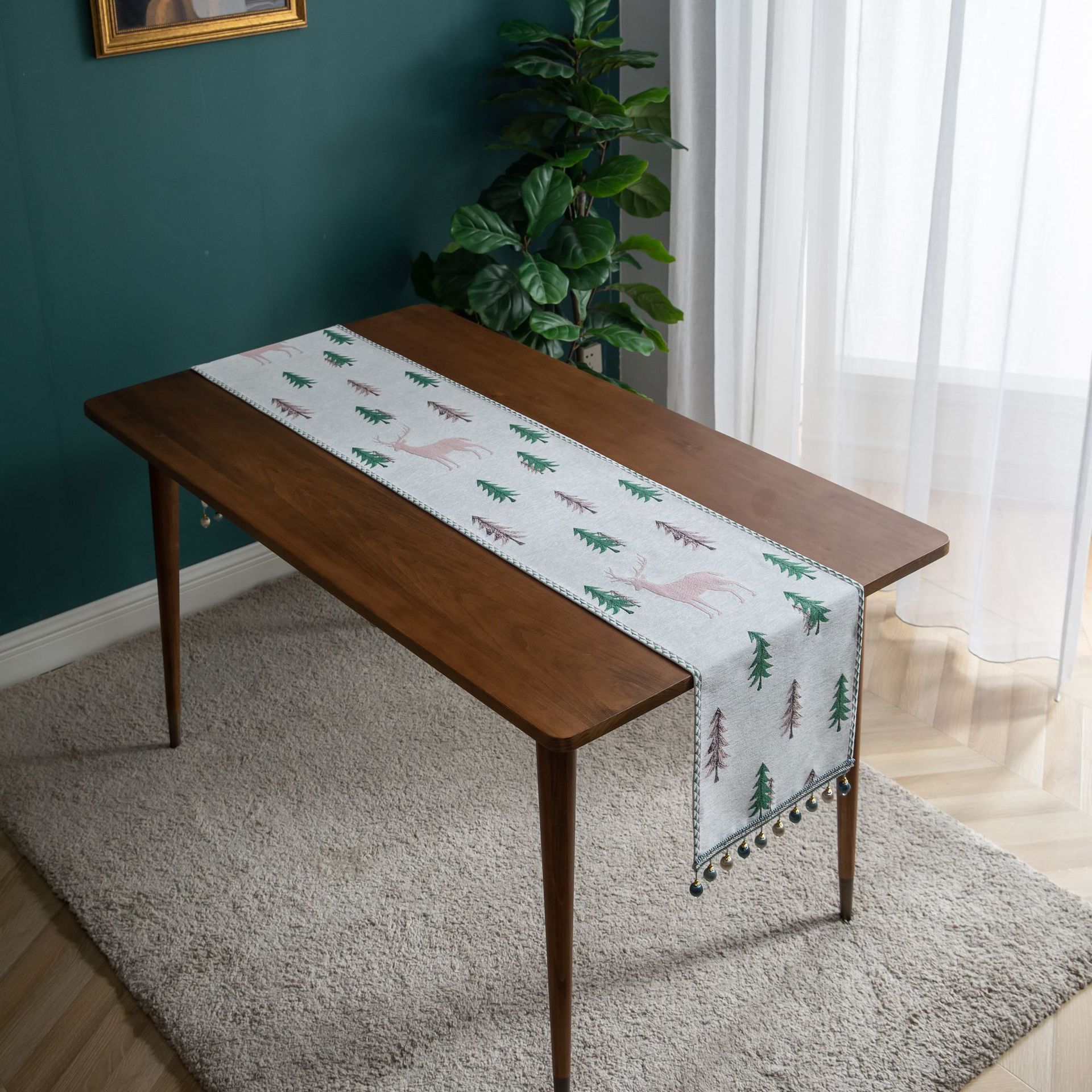 ジャカードテーブルランナー テーブルクロス クリスマス ホー - Home Textiles News のレビューと価格