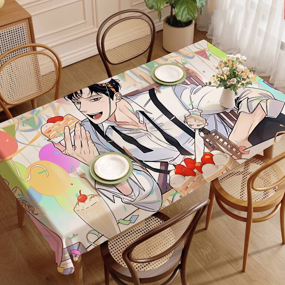 韓国風バラとシャンパン柄の長方形テーブルクロス、ファームハウ - Home Textiles News のレビューと価格