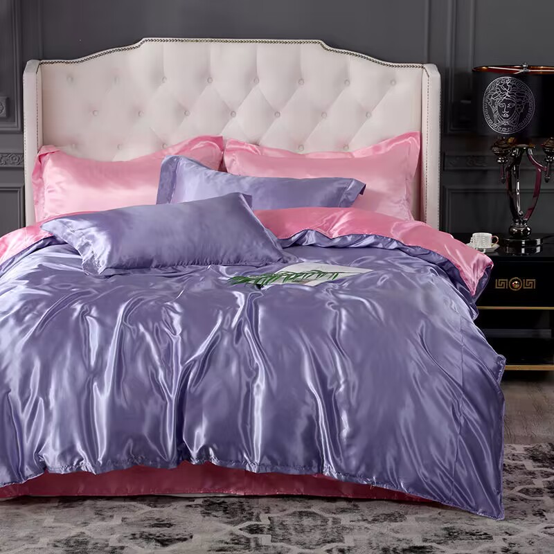 天然桑シルク混紡生地布団カバーセットサテン高品質キング寝具セ - Silk Sheet Set のレビューと価格