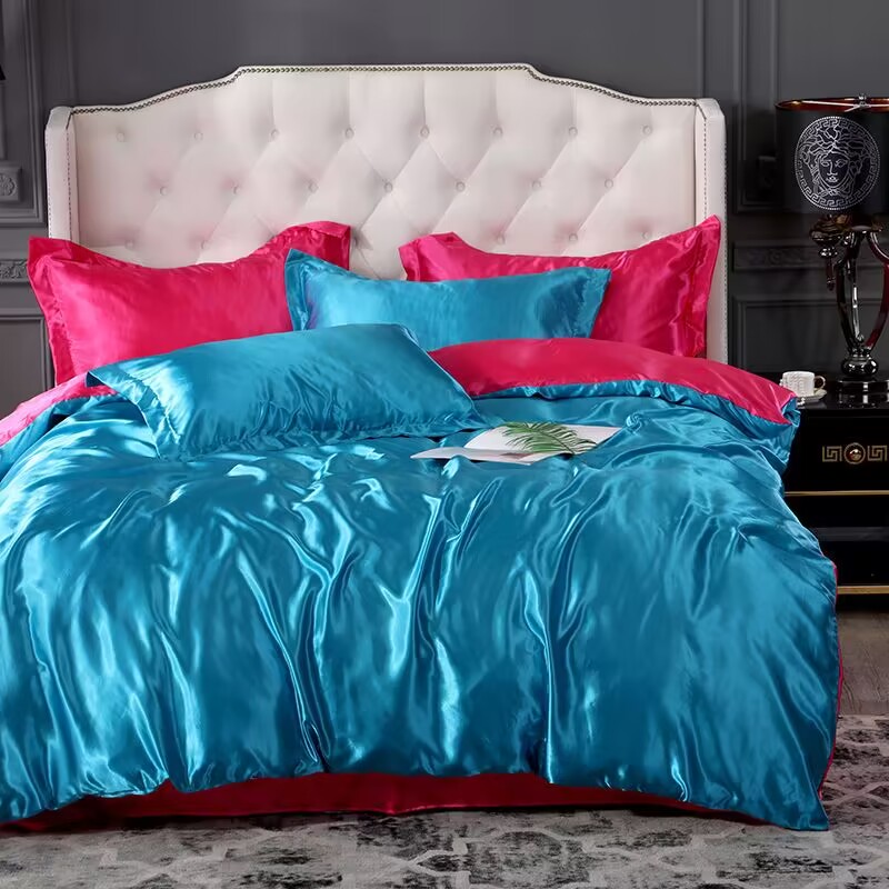 天然桑シルク混紡生地布団カバーセットサテン高品質キング寝具セ - Silk Sheet Set のレビューと価格