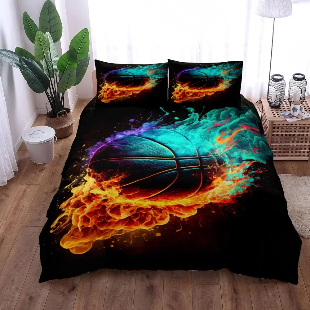 素晴らしい3Dプリントバスケットボール柄布団カバーセット、英 - Home Textiles Uk のレビューと価格