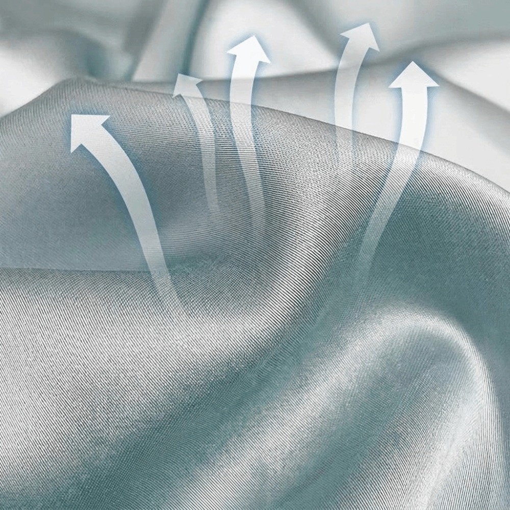 通気性のあるアイスシルク冷却フィットシーツソフトで滑らかな滑 - Silk Sheet Set のレビューと価格