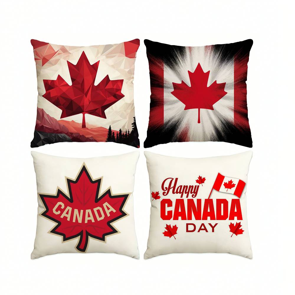 クールなC-カナダ国旗正方形両面プリント枕カバー寝室ベッドサ - Home Textiles Canada のレビューと価格